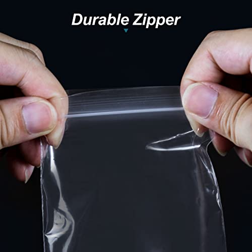 Wddeevoi 500 Pcs Small Plastic Bags, Small Zip Lock Bags, Mini Baggies, Jewelry Bags Clear Plastic, 5 Assorted Sizes, Resealable Poly Bags For Pill thumb #3