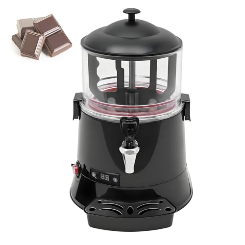 MXHACD Máquina para Hacer Y Dispensador De Chocolate Caliente Comercial De 400w, Mezcladora De Chocolate Eléctrica, para Calentar Leche De Café con Chocolate(Size:5L,Color:Negro)