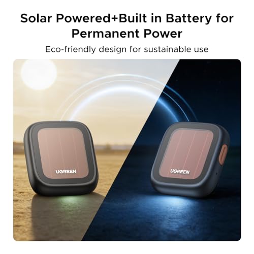 Image of UGREEN Finder Pro Tracker Tags (iOS Only) Solar Powered Bluetooth Air Smart Tags Item Finder Compatible with Apple Find My for Backpack Luggage Key [Apple MFi Certified]