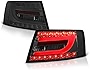 VIPMOTOZ Chrome Smoke Premium OLED Neon Tube LED Tail Light Housing Lamp Assembly For 2005-2008 Audi A6 Sedan Incandescent Model Driver and Passenger Side Replacement