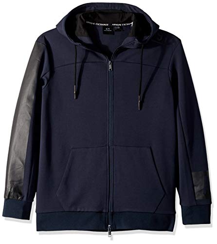 A|X Armani Exchange Men's Utlity AX Sweatshirt, Navy, XXL