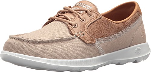 Skechers Performance Women's Go Walk Lite-15430 Boat Shoe,natural,5 M US