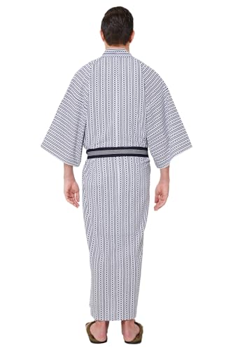 Mens Tatekan Yukata, Lightweight Summer Robe, 100% Cotton, Made in Japan3