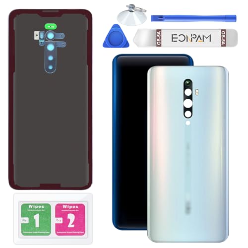 Vitre Arrière pour Oppo Reno2 Z avec Kit Réparation Couvercle Batterie Blanc Prêt à Poser