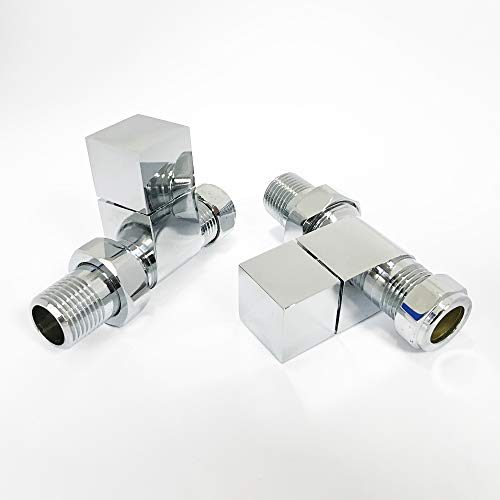 Home Standard® - Toallero con calefacción y accesorios para radiador Square Chrome Straight