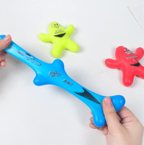 Decompress and Squeeze Dude Stretchy Gel Man-Fidget Toy, Stress Anxiety Relief Sensory Toys for Kids and Adult (4pcs)