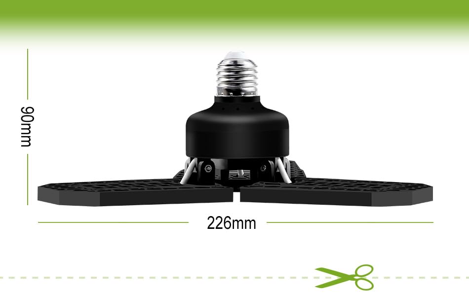 150W Deformable Garage Light E26 E27 Foldable Panels High Lumen Lighting AC100-277V Eye Protection No Flicker Home Garage — view 2