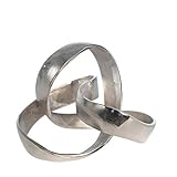Metal Decorative Object – Minimalist Shelves & Coffee Table Decor – Aluminum Knot Sculpture Modern Home Decor for Office, Bedroom & Living Room – 8' x 7', Silver
