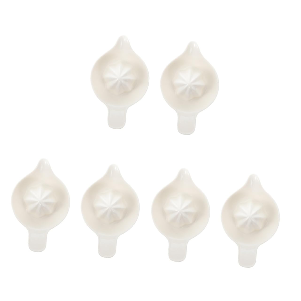 BESTonZON 6 Pcs manual juicer citrus reamer Manual hand squeezer Lemon Reamer porcelain grapefruit pressers hand juicer machine ceramic juicer hand lemon press handheld white ceramics mosan