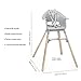 Stokke Clikk Easy to Clean Cloud Grey Baby High Chair with Natural Legs, All in One Box (Includes Tray and Harness)