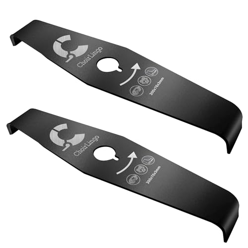 草刈り機 替え刃 2枚刃、厚さ3MM 草刈り機の刃 300mm シュレッダーブレード 2個 シュレッダーブレード かりばらい機刃