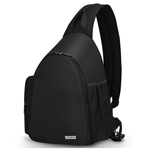 CADeN Camera Bag Sling Backpack, Camera Case Backpack with Tripod Holder for DSLR/SLR Mirrorless Cameras (Canon Nikon Sony Pentax) Black