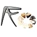 1 Piece Quick Trigger Change Capo With 8 Pieces Picks for Ukulele 4 String Guitars