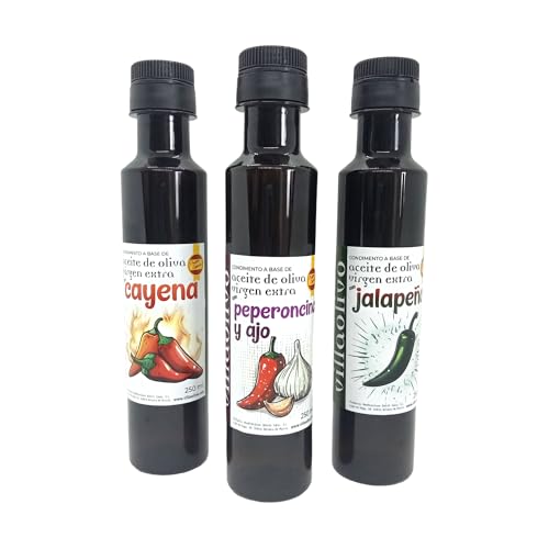 Villaolivo - Pack Amantes Del Picante | Pack 3 Unidades 250 ml | Salsa Picante |