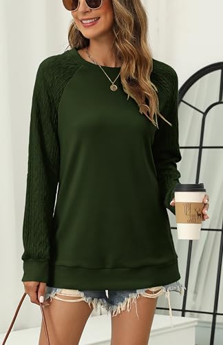 Image of Bluetime Women's Long Sleeve Sweatshirts Fall Crewneck Tunic Tops Casual