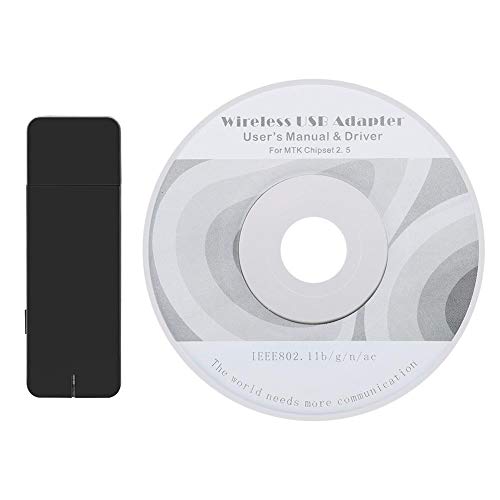 Preisvergleich Produktbild ASHATA Wireless Netzwerkkarte, multifunktional, voll kompatibel, Exquisite Verarbeitung und Textur für RT5572 USB Dual-Band 5,8G / 2,4G AC Wireless Netzwerkkarte WiFi Dongle Adapter