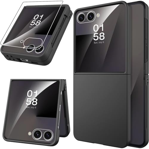 Coque Galaxy Flip 7 de qualité militaire mate noire haute résistance