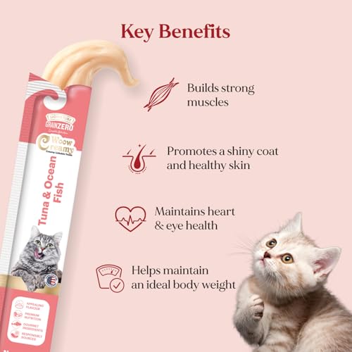 Image of Grain Zero Creamy Lickable Cat Treats (75g x 5 Pouches) Total 375g | Tuna & Ocean Fish | Promotes Hydration | No Artificial Preservatives | Best for Training & Bonding | for Kitten & Adult
