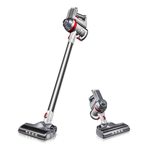 Cordless Vacuum, Deik Stick Vacuum Cleaner, Lightweight 2 in 1 Handheld Rechargeable Vacuum