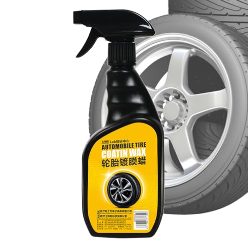 Aerosol para llantas de larga duración, brillo de llantas de coche, spray brillante para neumáticos de coche, spray brillante para neumáticos de coche, 500 ml, nanorrecubrimiento