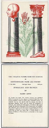 Symbolism and fiction (Peters Rushton seminars ... B0007ITXUS Book Cover