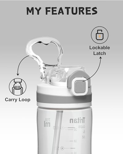 Image of Opard Peak Water Bottle with Straw Cap, BPA-Free, Leak Proof Flip Top Bottle