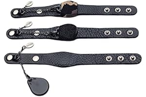 Chain-Adorned Leather Wristlet Key Ring for Her