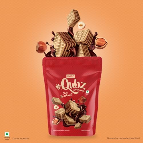 Image of Unibic Wafer Qubz Hazelnut 240gm (Pack of 3)