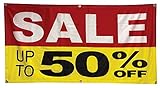 4 Less Co 2x4 Ft SALE UP TO 50 PERCENT Banner Fabric Polyester Sign ryb
