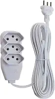 Extensao 3 Tomadas Slim Tripolar Branco 5,0M