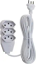 Extensao 3 Tomadas Slim Tripolar Branco 5,0M