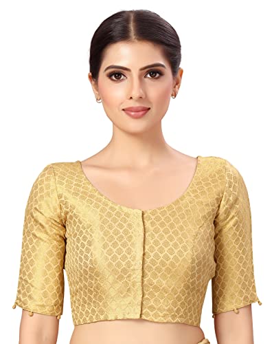 Image of Studio Shringaar Women's Polyester Elbow length sleeves Blouse