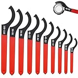 Yudobliss Gewinde SchlüSsel, 10 Stück Haken SchlüSsel Werkzeug, Stoß Spanner SchraubenschlüSsel, Gewindefahrwerk Schraubenschlüssel Reparatur Entfernungswerkzeug, Hakenschlüssel