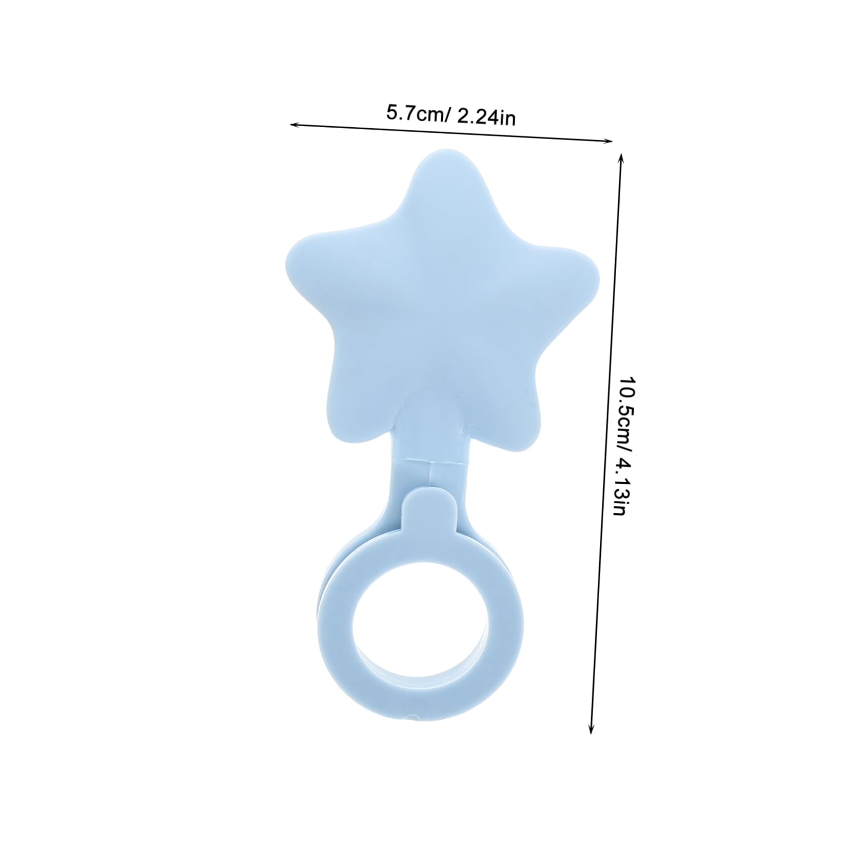 FONDOTIN 2pcs Star Shaped Silicone Bath Tub Drain Stopper Easy Install Cute Design for Bathroom Laundry Use Flat Cover for Hair Compatible with Drain Blue