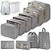 Gemtte Koffer Organizer Set, 14 Stück Wasserdicht Packing Cubes, Multifunktionale Travel Packwürfel, Kofferorganizer Packtaschen für Koffer, Reise Organizer Set Mit Kleidertaschen (Grau) Organizer Travel günstig Kaufen-Gemtte Koffer Organizer Set, 14 Stück Wasserdicht Packing Cubes, Multifunktionale Travel Packwürfel, Kofferorganizer Packtaschen für Koffer, Reise Organizer Set Mit Kleidertaschen (Grau)