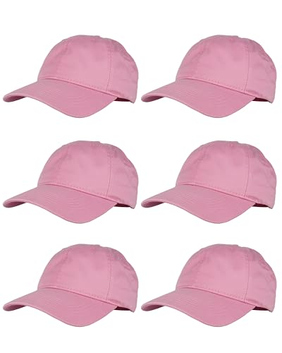 Image of Gelante Cotton Twill Washed Unstructure Baseball Cap - Adjustable Blank Hat for Men Women - Wholesale Bulk Lot of 6 Pack