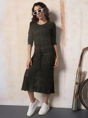 Image of High Star Women Regular Fit Regular Fit Solid Co-ord