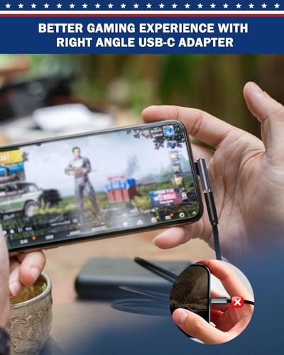 Image of Tobo 90 Degree Right Angle USB C Adapter 40Gbps Data Transfer USB 4.0 /Thunderbolt 4 Type C Male to Female Connector Extender for Mobile Phone, Switch, Steam Deck, Tablet, Laptop (TD-940CC, Pack-of-2)