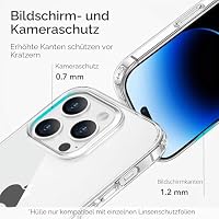 ESR für iPhone 14 Pro Hülle, Klare stoßfeste dünne Silikon Case, vergilbungsbeständige dünne transparente TPU Handyhülle schutzhülle, Project Zero Serie, Klar – Ansicht 6