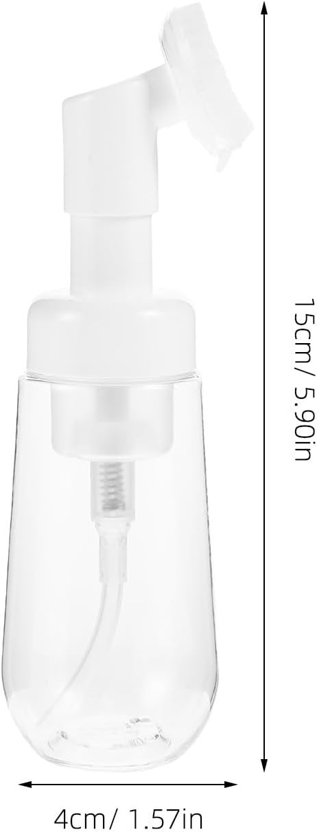 6pcs Empty Facial Cleanser Foaming Bottle with Silicone Brush 60ml image 2