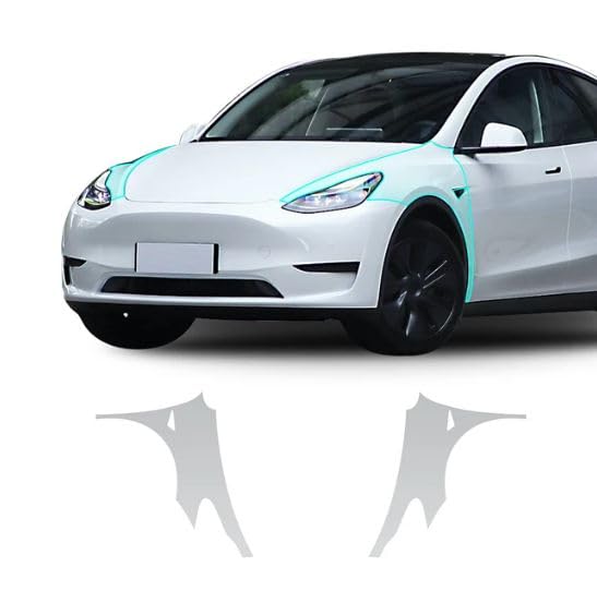 FDAIUN for Tesla Model Y 2020-2023 Fender PPF Precut Gloss Clear Car Paint Protective Film Self Healing TPU HD Film Scratch Protector Exterior Accessories
