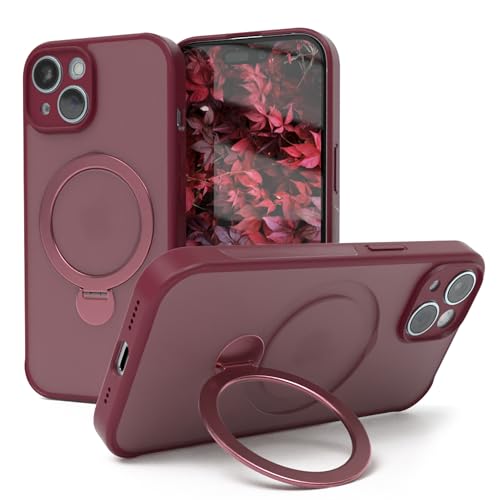 Coque iPhone 15 antichoc rouge foncé idéale pour regarder vos vidéos