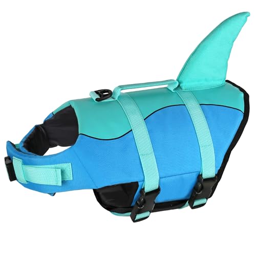Dogcheer Dog Life Jacket, Cute Shark Dog Life Vest for...