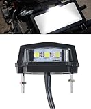 SCUARI Motorcycle License Plate Light,Car Accessories Universal Led License Plate Light,Motorcycle Tail Light,Waterproof 6K Tail Light License Plate Mount Brake Lamp,Suitable for Most Motorcycles