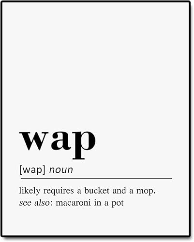 Wap Definition, Wap Print, Wap Gift, Wap Sign, Dictionary Art, Dorm Room Gift, Fuuny Home Decor, Wap Wall Art, 8x10 inch No Frame