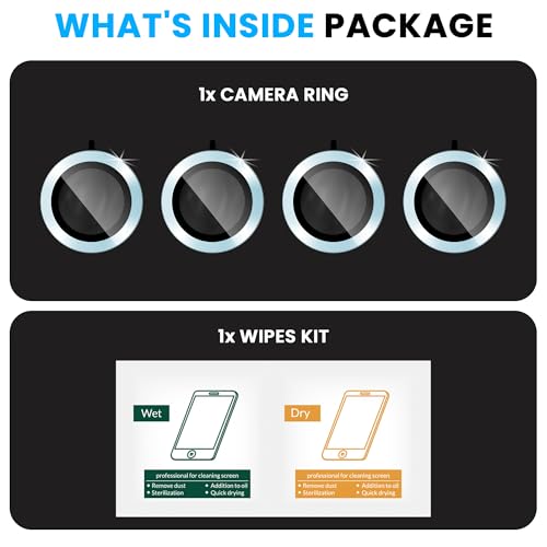 Image of FIRST MART Blue Camera Ring Guard Protector for Redmi Note 15 Pro Plus | Tempered Glass with Metal Alloy Rings, HD Clear, Scratch Resistant, Case-Friendly | Pack of 1