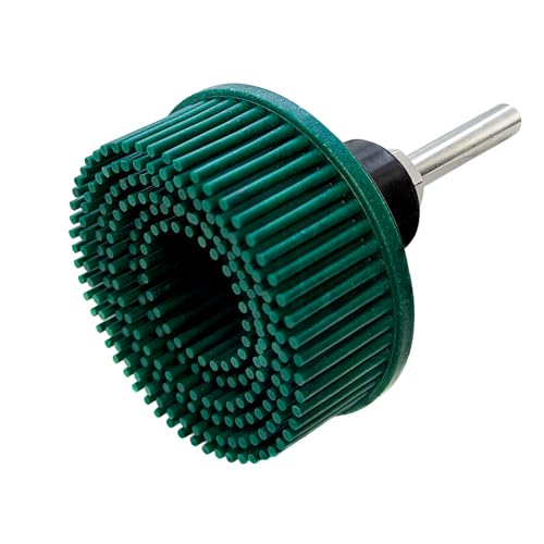 Image of Tools 2 Inch Bristle Disc Grit 50#(Green) with 2 inch Shank Attachment Abrasive Coating Removal Disc for Metal