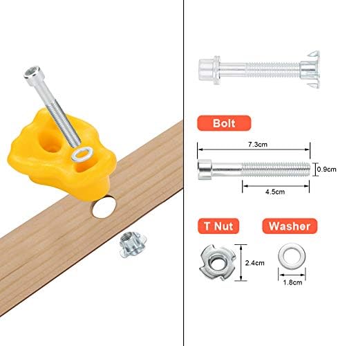 WADEO Climbing Holds for kids, Climbing Wall Grips Children 20 Textured Rock 4 Climbing Handles Ideal for Climbing Frames, DIY Rock Stone Wall Indoor Tree House (Include Bolts and Nuts)