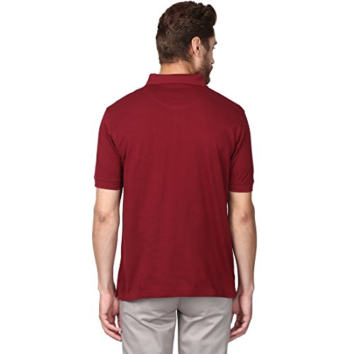 Image of Colorplus Men's Solid Loose Fit Polo (CMKF13528-M8 0XS Dark Maroon)
