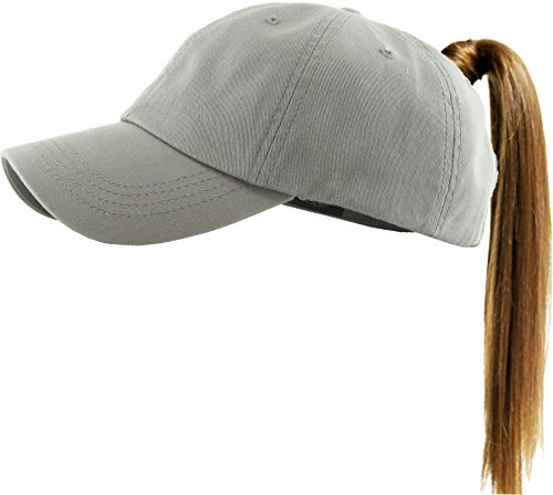 Image of Classic Plain Ponytail Messy High Bun Headwear Adjustable Cotton Trucker Mesh Glitter Hat Baseball Cap